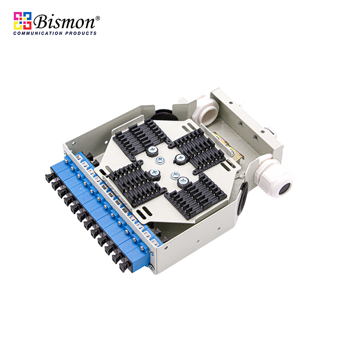 DIN-Rail 12 Core Wall Box fiber optic+SC Adapter Single-mode Simplex